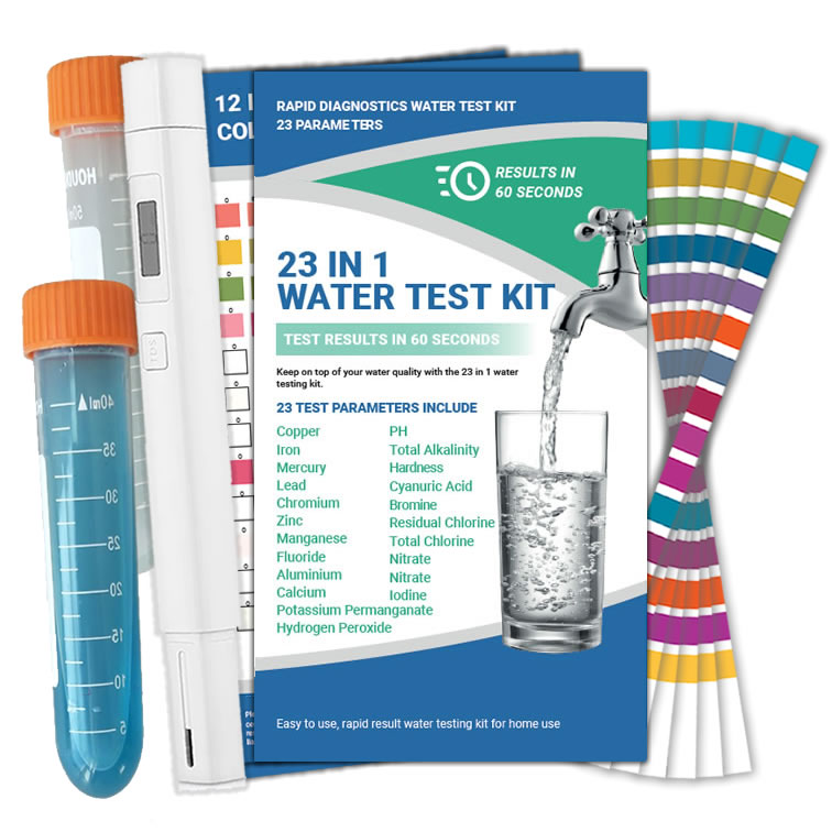 Water Test Kit Bundle 23 in 1, eColi & TDS Water Tester